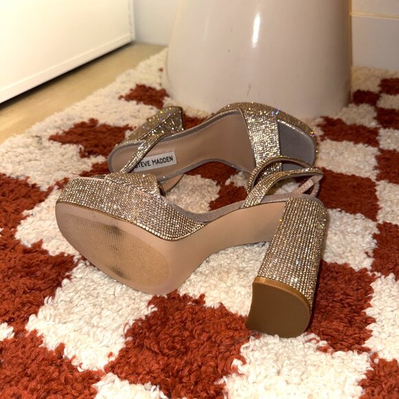 New: Steve Madden Rhinestone Heels - Picture 6 of 6